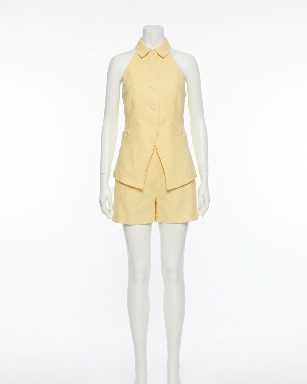 NEW VERONICA BEARD orlinda colared vest in chamomile